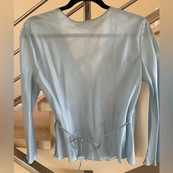 Vintage Philosophy by Alberta FERRETTI Light Blue Top - Picture 4 of 16